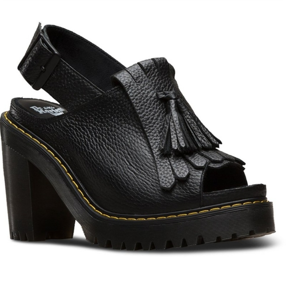 Vintage Y2K LEATHER PLATFORM Dr Martens